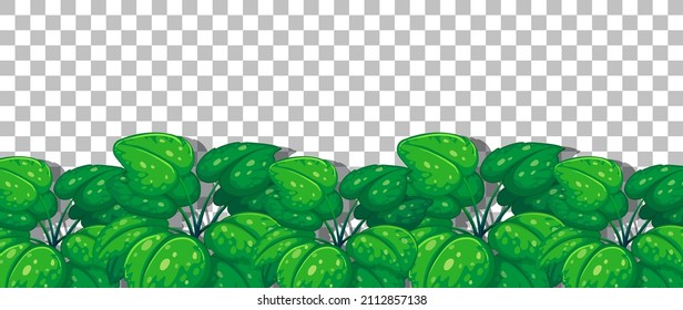 Nature plants frame transparent background illustration