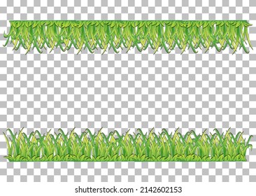 Nature plants frame transparent background illustration
