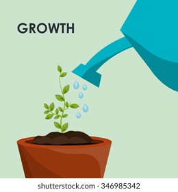 Nature plants growth graphic design, vector illustration eps10