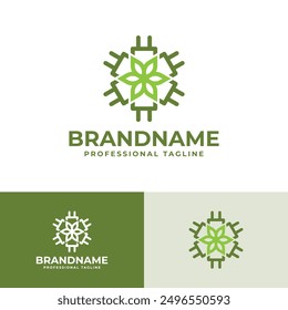 Nature Plug-Logo, geeignet für alle Unternehmen im Zusammenhang mit Plug