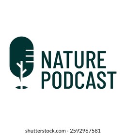 nature podcast flat minimalist logo design