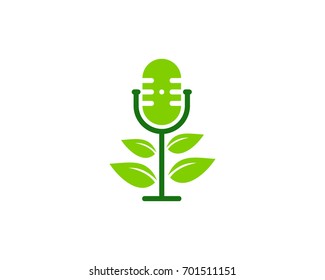 Nature Podcast Icon Logo Design Element