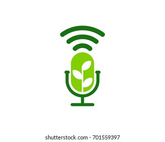 Nature Podcast Icon Logo Design Element
