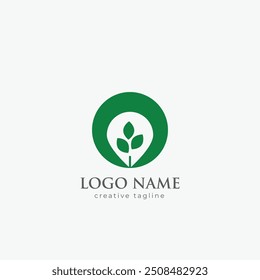 Ponto de natureza, pino de localização, logotipo ecológico, reciclar, logotipo pin totalmente editável modelo de vetor