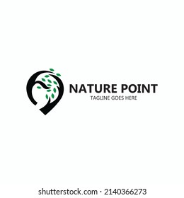 Nature point logo design template. Vector illustration
