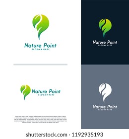 Nature Point logo designs concept vector, Green Place logo symbol
