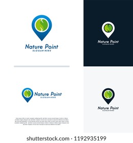 Nature Point logo designs concept vector, Green Place logo symbol