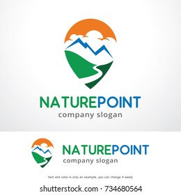 Nature Point Logo Template Design Vector, Emblem, Design Concept, Creative Symbol, Icon