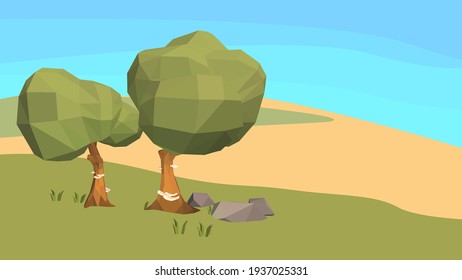 
Nature poster with blue sky