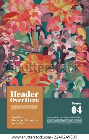 Nature Poster. Vector illustration of natural background, flowers and leaves. Drawings of summer and spring