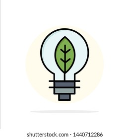 Nature Power, Bulb Abstract Circle Background Flat color Icon