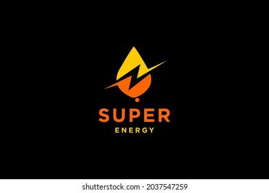 Energía de la naturaleza con diseño de logotipo de pernos eléctricos inspiración vectorial.