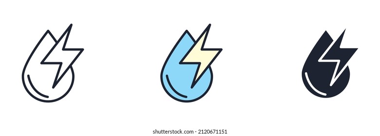 Nature power energy icon symbol template for graphic and web design collection logo vector illustration