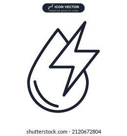 Nature power energy icon symbol template for graphic and web design collection logo vector illustration