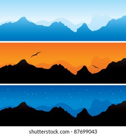 Nature power force view landscape mountains logo seamless canvas backdrop background illustration beauty