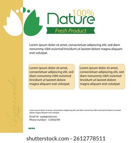 Nature product design. Ayurvedic and Herbal concept. vector illustration