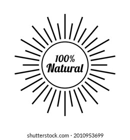 Nature product label logo template