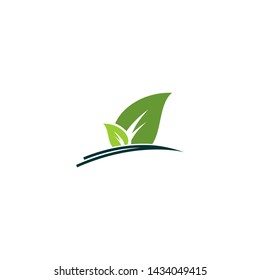 Nature product logo design vector template. Leaf icon