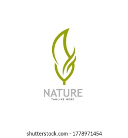 Nature products company vector logo design template