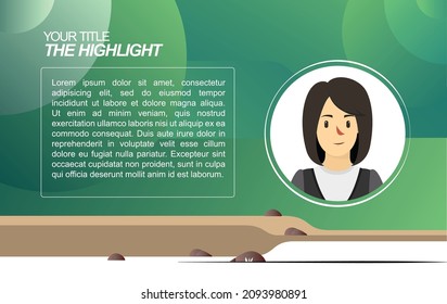 Vector de diseño de plantillas de perfil de naturaleza