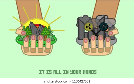 Nature protection. Care of nature. Surrounding world. Environmental problem