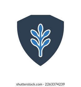 Nature Protection Icon - Tree Shield Icon