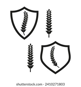Icono de protección de la naturaleza. Icono de escudo de árbol. Ilustración vectorial. EPS 10.