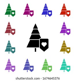 Nature, protection, love multi color style icon. Simple glyph, flat vector of ecology icons for ui and ux, website or mobile application