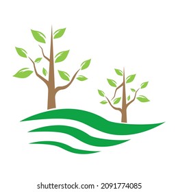 nature protection, plants important aspect of life vector illustration