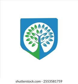 nature protection vector logo design