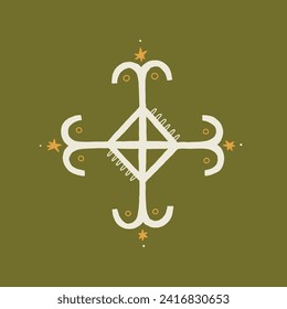 Nature Protective Runes Hand Drawn Vector Illustration