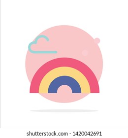Nature, Rainbow, Spring, Wave Abstract Circle Background Flat color Icon