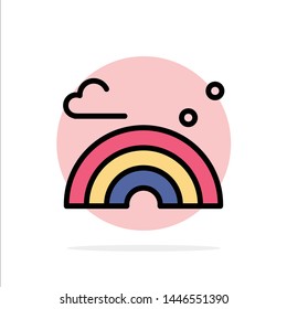 Nature, Rainbow, Spring, Wave Abstract Circle Background Flat color Icon