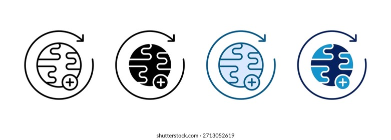Symbol "Natur wiederherstellen" Sammlung mehrerer Stile festlegen