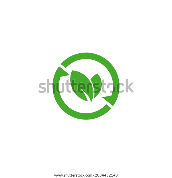 nature recycling cycle icon vector concept flat\
abstract design