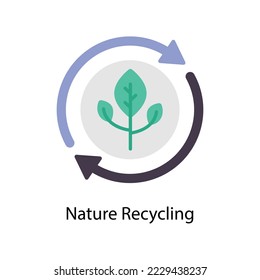 Nature Recycling vector Flat  Icons. Simple stock illustration