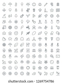 Nature Related Outline Icons Collection