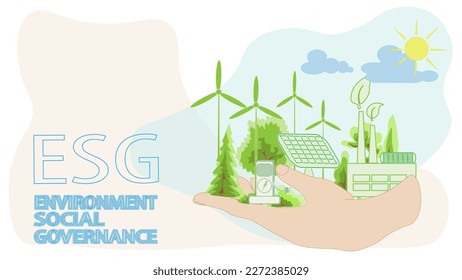 Nature and Renewable Energy. Green Energy and Natural Resource Conservation. 