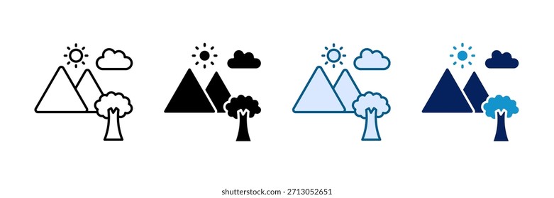 Nature Reserve Icon Set Multiple Style Collection
