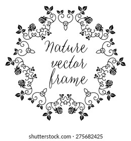 Nature retro frame for design, leaflet, cards, invitation and so on.