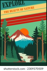 NATURE RETRO POSTER ILLUSTRATION DESIGN