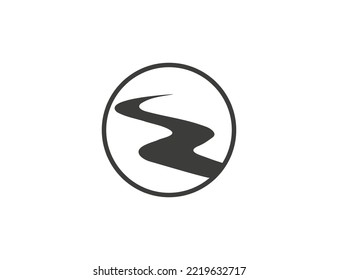 Nature, river icon. Vector illustration.