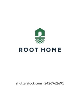 Nature Root Tree Home Inmobiliaria Diseño de logo Inspiración