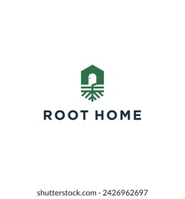 Nature Root Tree Home Inmobiliaria Diseño de logo Inspiración