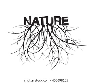 NATURE and Roots. Vector Illustration.