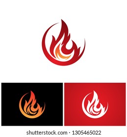 Nature round fire vector icon for graphic design, web and app. Energy hot fire sign symbol. Vector illustration EPS.8 EPS.10