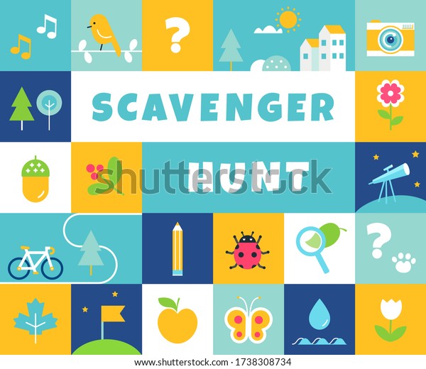 Nature Scavenger Hunt. Summer Camp and Community\
Activity and Game for\
Children