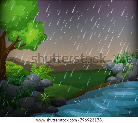 Similar – Image, Stock Photo rainy Environment Nature