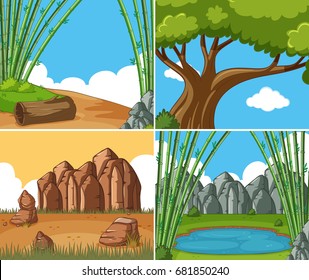 Nature scene set