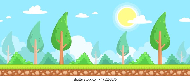 Nature Scenes Game Background.
Suitable for side scrolling, action, and adventure game.